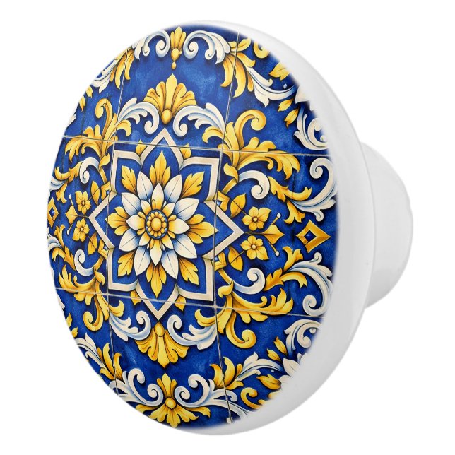 Cobalt Star Azulejo Keramikgriff Keramikknauf (Rechts)