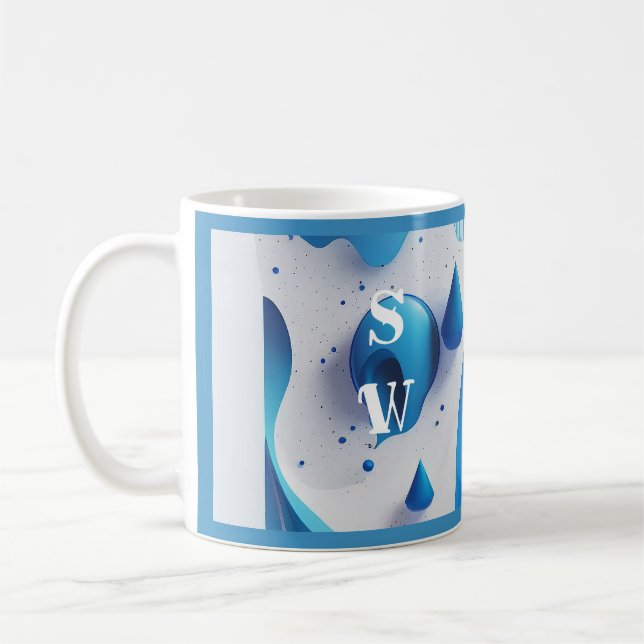 Cobalt Wave Signature Morning Coffee Mug Kaffeetasse (Links)