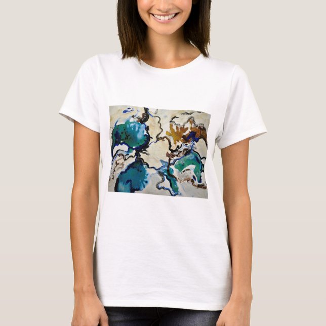 CobaltMoonDesign - Kunst-T - Shirt Blau-Lagune (Vorderseite)