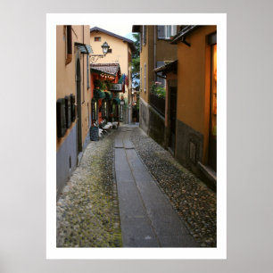 Cobblestone Street at Bellagio Poster