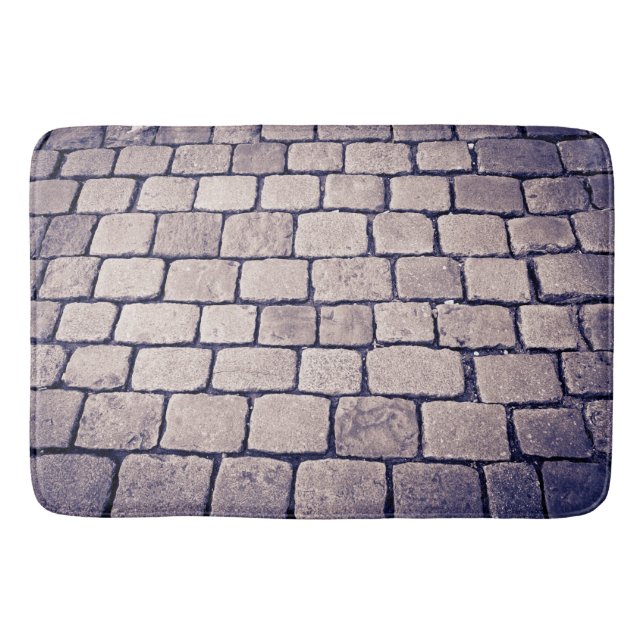 Cobblestone Street Detail, Horizontal Badematte (Vorderseite)