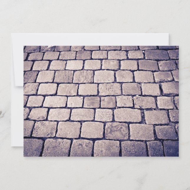 Cobblestone Street Detail, Horizontal Karte (Vorderseite)