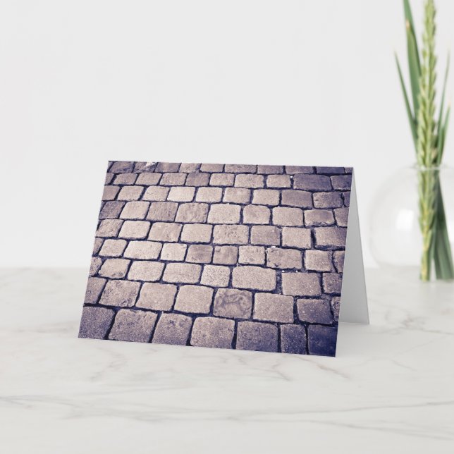 Cobblestone Street Detail, Horizontal Karte (Vorderseite)