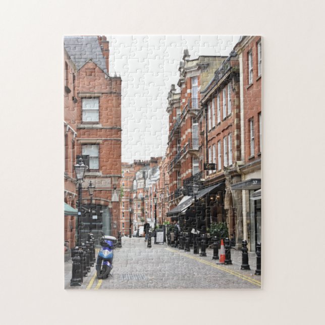 Cobblestone Street Kensington London England Puzzle (Vertikal)