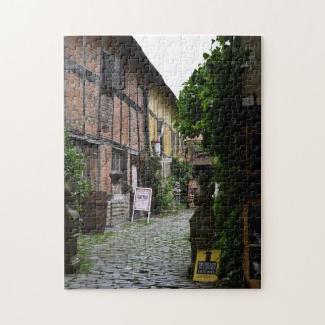 Cobblestone Street, Stratford-Upon-Avon England Puzzle (Vertikal)