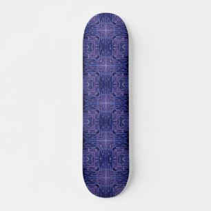 Cobblestones blaue violette geometrische Kunst Skateboard