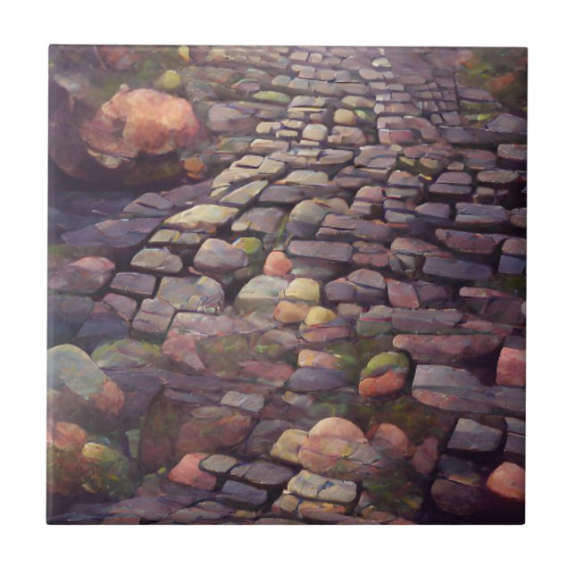 Cobblestones grafische Kunst Fliese (Vorderseite)