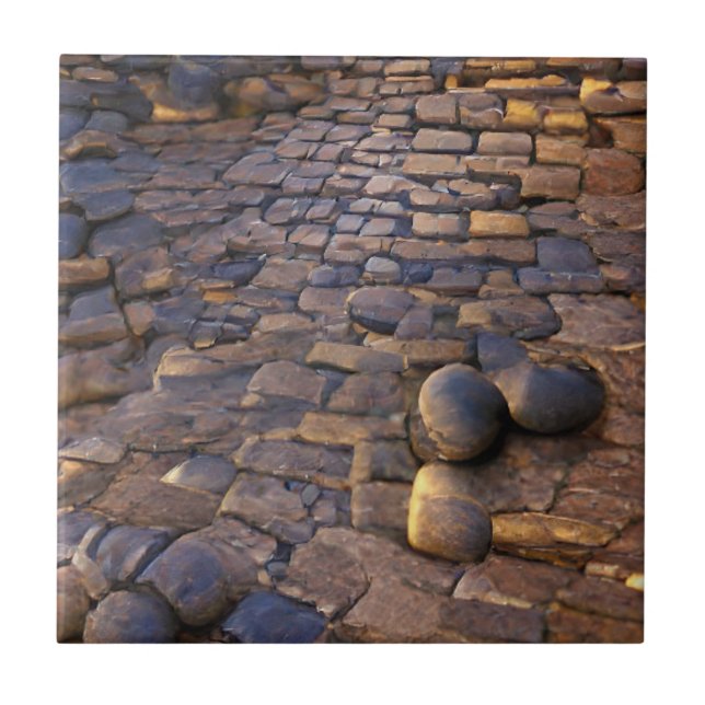 Cobblestones Sonnenaufgang Sonnensteine Grafik Kun Fliese (Vorderseite)