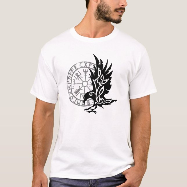 Cobeau Nordique Vegvisier Symbole Viking T-Shirt (Vorderseite)