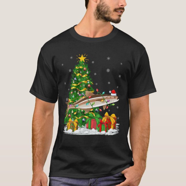 Cobia Fish Lover Family Matching Santa Hat Cobia C T-Shirt (Vorderseite)