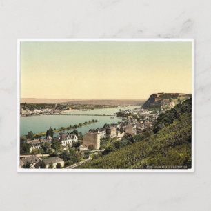 Coblenz und Ehrenbreitstein, Rhein, Deutschland Postkarte