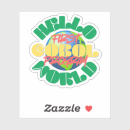 Cobol Hello World First Program in Sticker