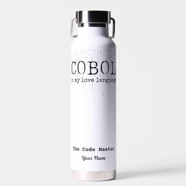 Cobol ist meine Liebe.b Personalisiert Trinkflasche (Vorne)