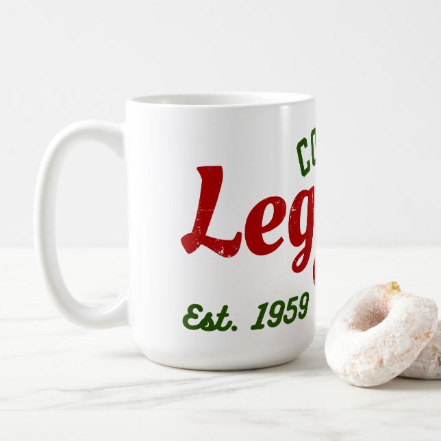 COBOL-Legenden Est. 1959 – Ein Retro-Tech-Aufklebe Kaffeetasse (Mit Donut)