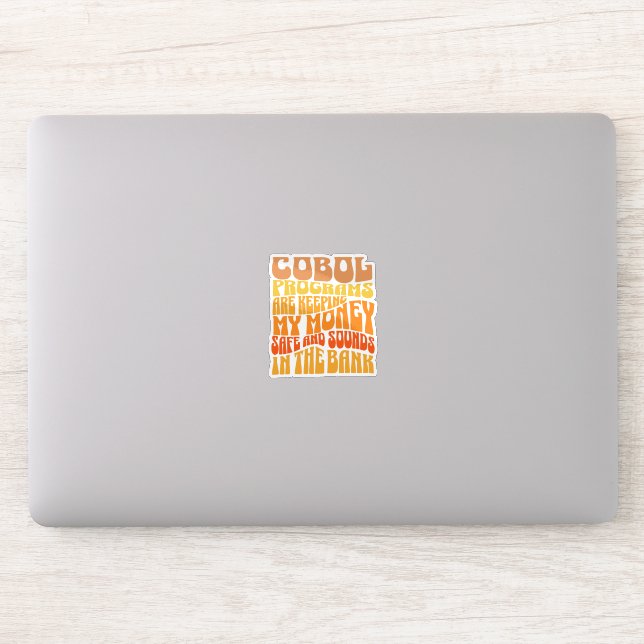 Cobol-Programme sind im Banking-Business-Sticker Aufkleber (Computer)