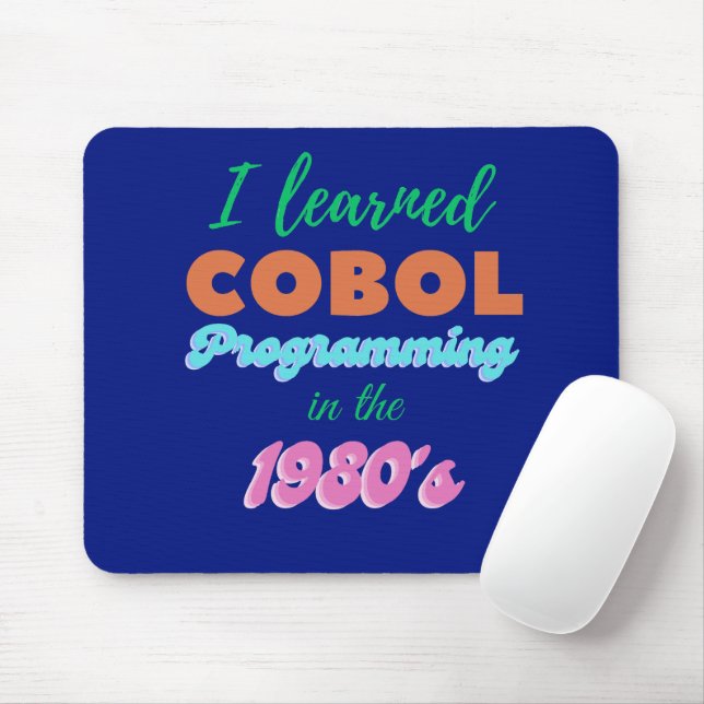 Cobol-Programmiersprache in den 1980er Jahren gele Mousepad (Mit Mouse)