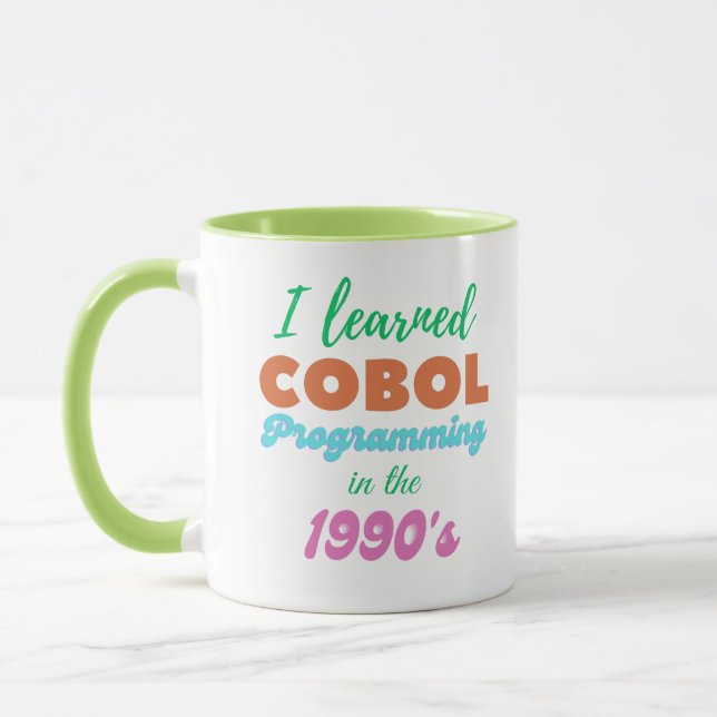 Cobol-Programmiersprache in den 90er Jahren erlern Tasse (Links)