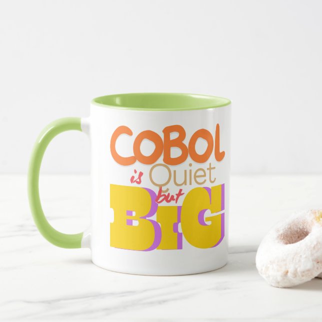 Cobol-Programmiersprache ist leise aber groß Tasse (Mit Donut)