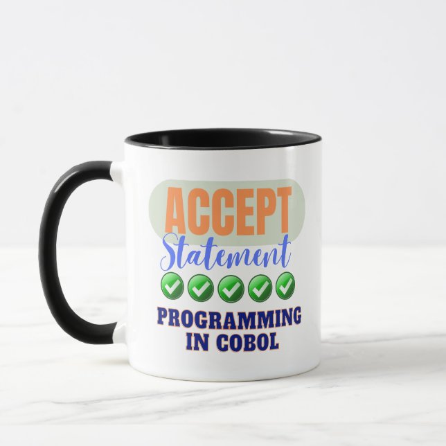 Cobol-Programmierung mit Accept-Anweisung Tasse (Links)
