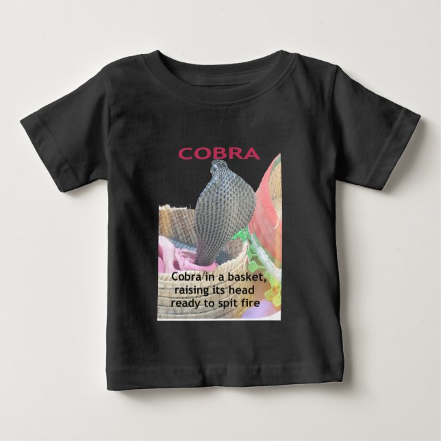 Cobra in Basket Art Print Baby T-shirt (Vorderseite)