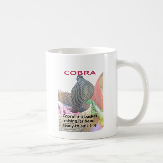 Cobra in Basket Art Print Kaffeetasse (Rechts)