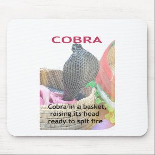 Cobra in Basket Art Print Mousepad