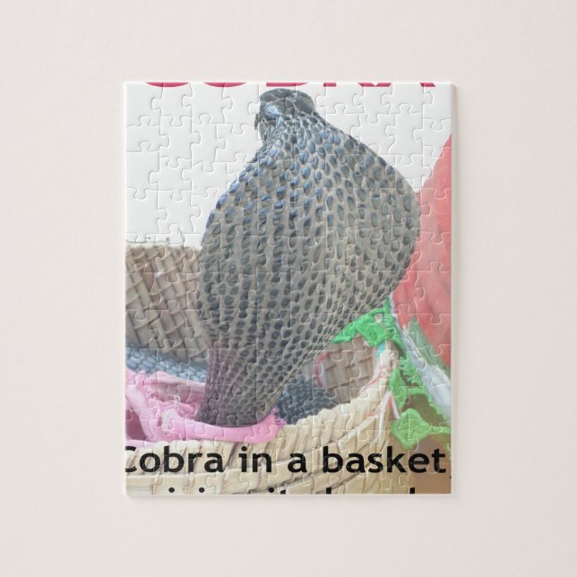 Cobra in Basket Art Print Puzzle (Vertikal)