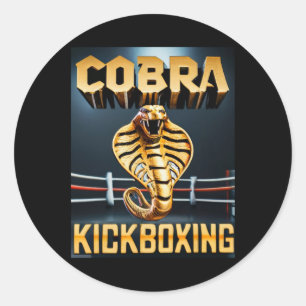 Cobra Kickboxing Design von Don Castillo Runder Aufkleber