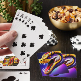 Cobra-lila, lebhafte, weiße und gelbe Waage Spielkarten