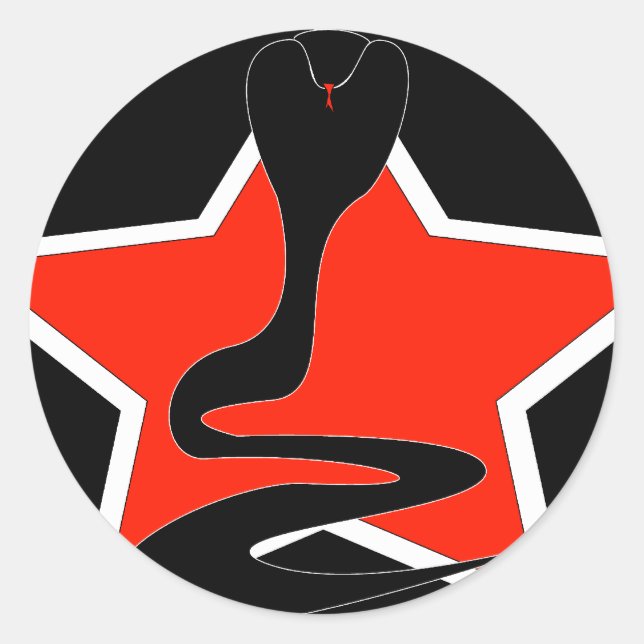 Cobra mit Roter Sterne Aufkleber (Vorderseite)