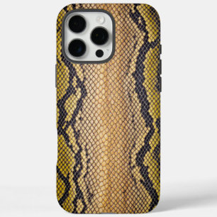 Cobra-Muschel: Dicke Gelbe und Schwarze Schlangenh iPhone 16 Pro Max Hülle
