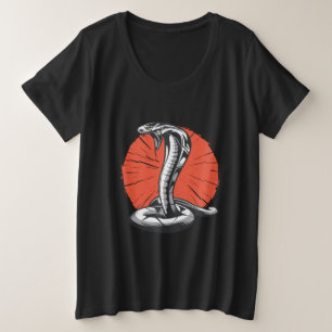 Cobra Open Hood, Schlangenangriffe Große Größe T-Shirt