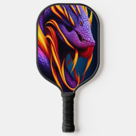 Cobra-Schlange mit lebhaften orangefarbenen und li Pickleball Schläger