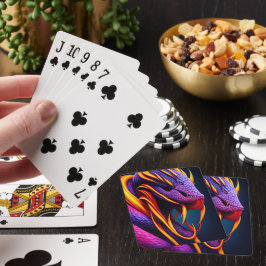 Cobra-Schlange mit lebhaften orangefarbenen und li Spielkarten