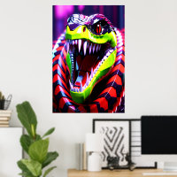 Cobra-Schlange mit limitierten grünen Lippen und r