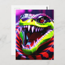 Cobra-Schlange mit limitierten grünen Lippen und r