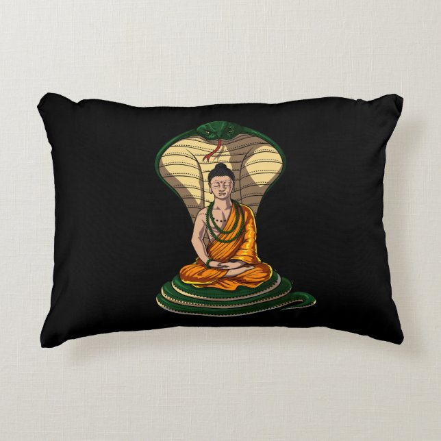 Cobra Snake Buddha Zen Yoga Meditation Dekokissen (Vorderseite)
