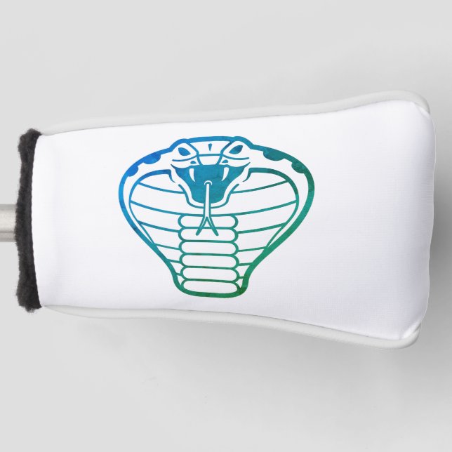 Cobra Snake Green Illustration Animals King Golf Headcover (Vorderseite)
