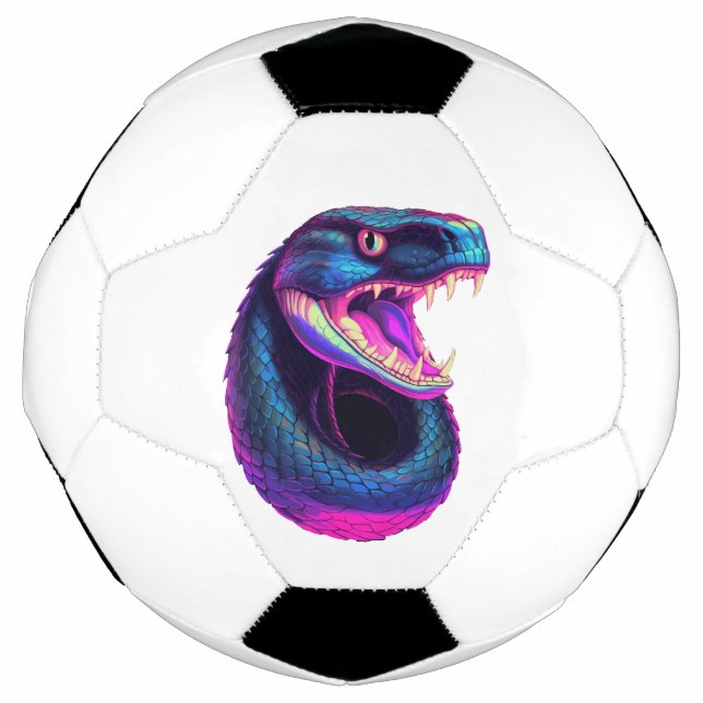 Cobra Snake in Vaporwave-Ästhetik Fußball (Vorderseite)