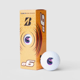 Cobra Snake in Vaporwave-Ästhetik Golfball