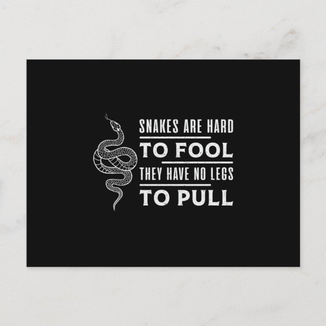Cobra Snake Reptile Snakers Animal Pet Funny Gift Postkarte (Vorderseite)