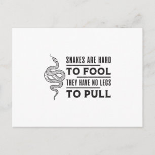 Cobra Snake Reptile Snakers Funny Funny Gift Idee Postkarte