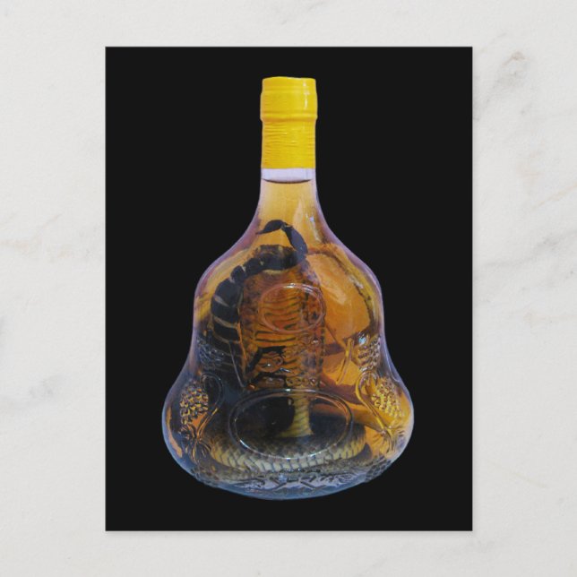 Cobra Snake Vs Scorpion Whiskey ... Yadong Lao Postkarte (Vorderseite)