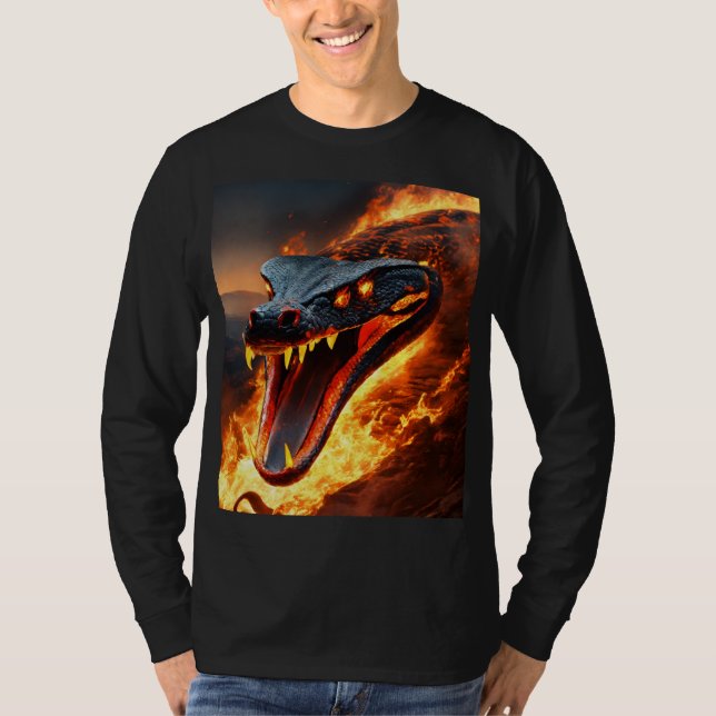 Cobra stilvoller und einzigartiger Design-T - Shir T-Shirt (Vorderseite)