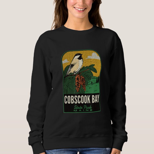 Cobscook Bay State Park Maine Vintage Travel Sweatshirt (Vorderseite)