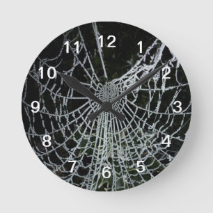Cobweb-Uhr, gefroren Runde Wanduhr