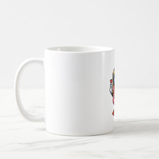 CobyBiscuit – Flamingo Schnorchelausgabe Kaffeetasse (Links)