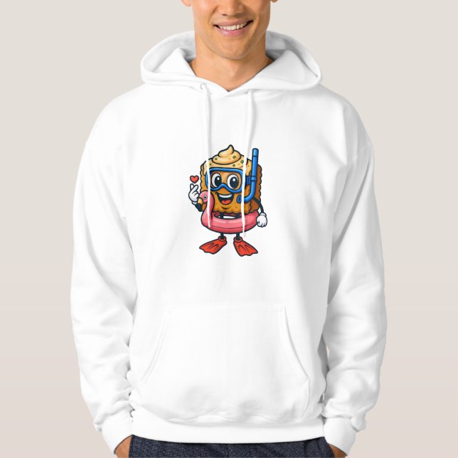 CobyBiscuit – Flamingo Snorkel Edition Hoodie (Vorderseite)