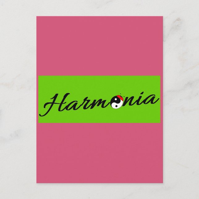 Coccinelle Harmonia zen Postkarte (Vorderseite)