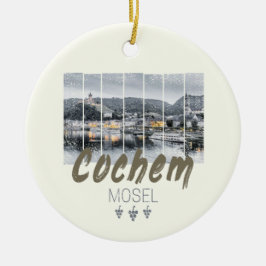 Cochem auf der Mosel Deutschland Vintag Souvenir Keramik Ornament